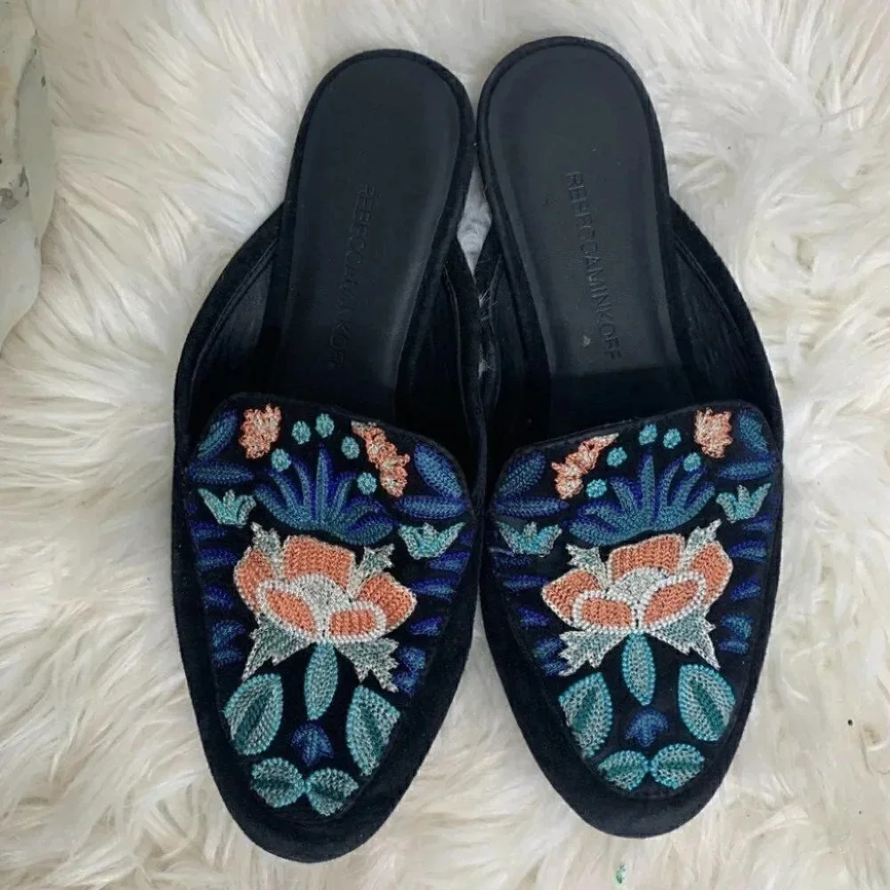 Rebecca Minkoff raylee embroidered loafers 7.5